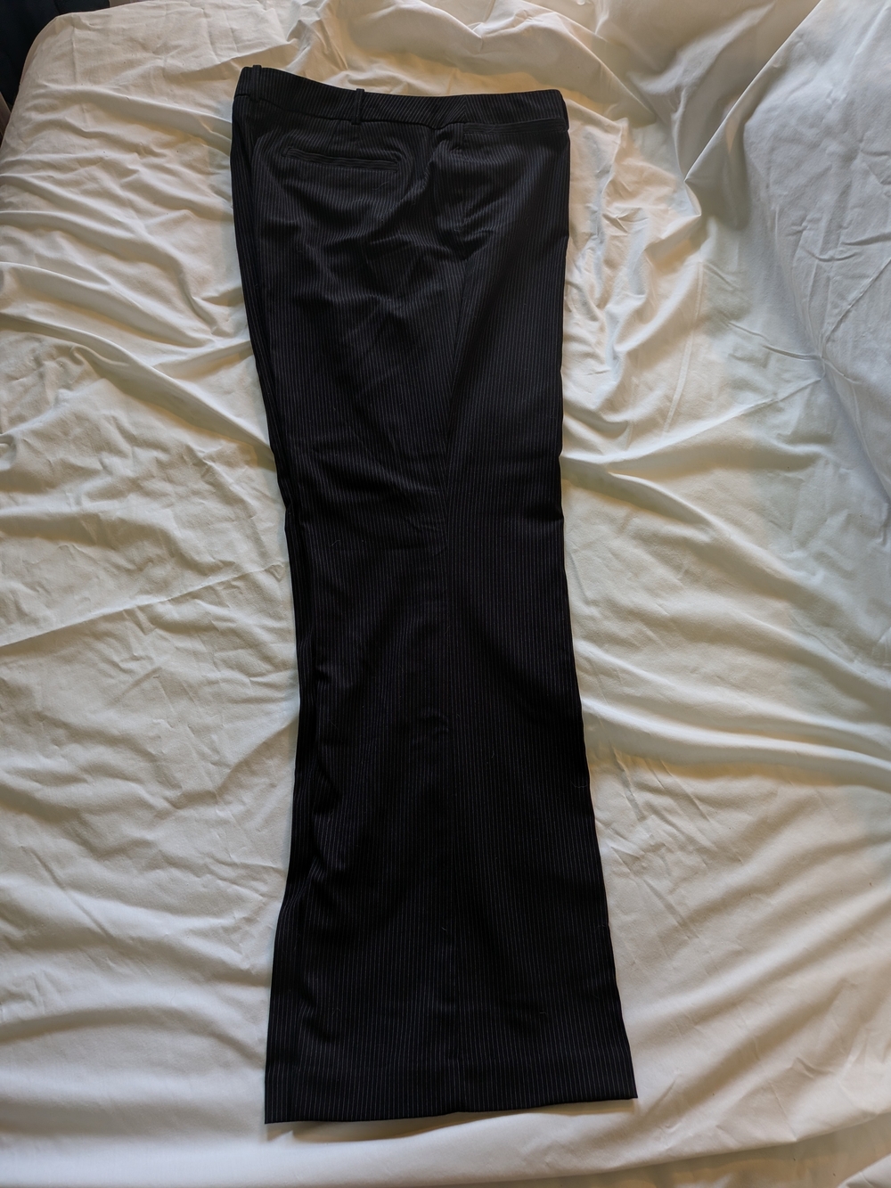 Worthington Black Pinstripe Trousers
